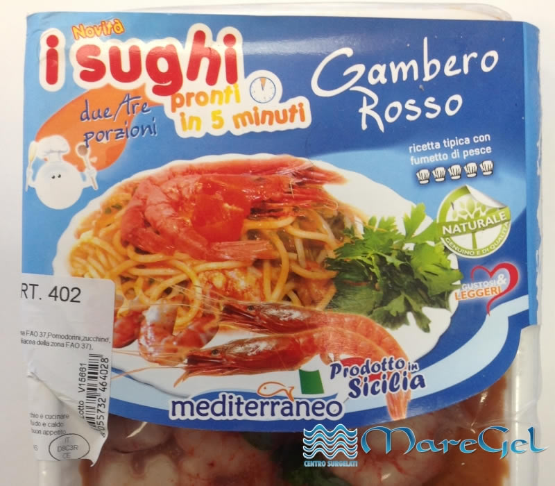 Sugo pronto al gambero rosso in vendita presso Maregel centro surgelati Palermo